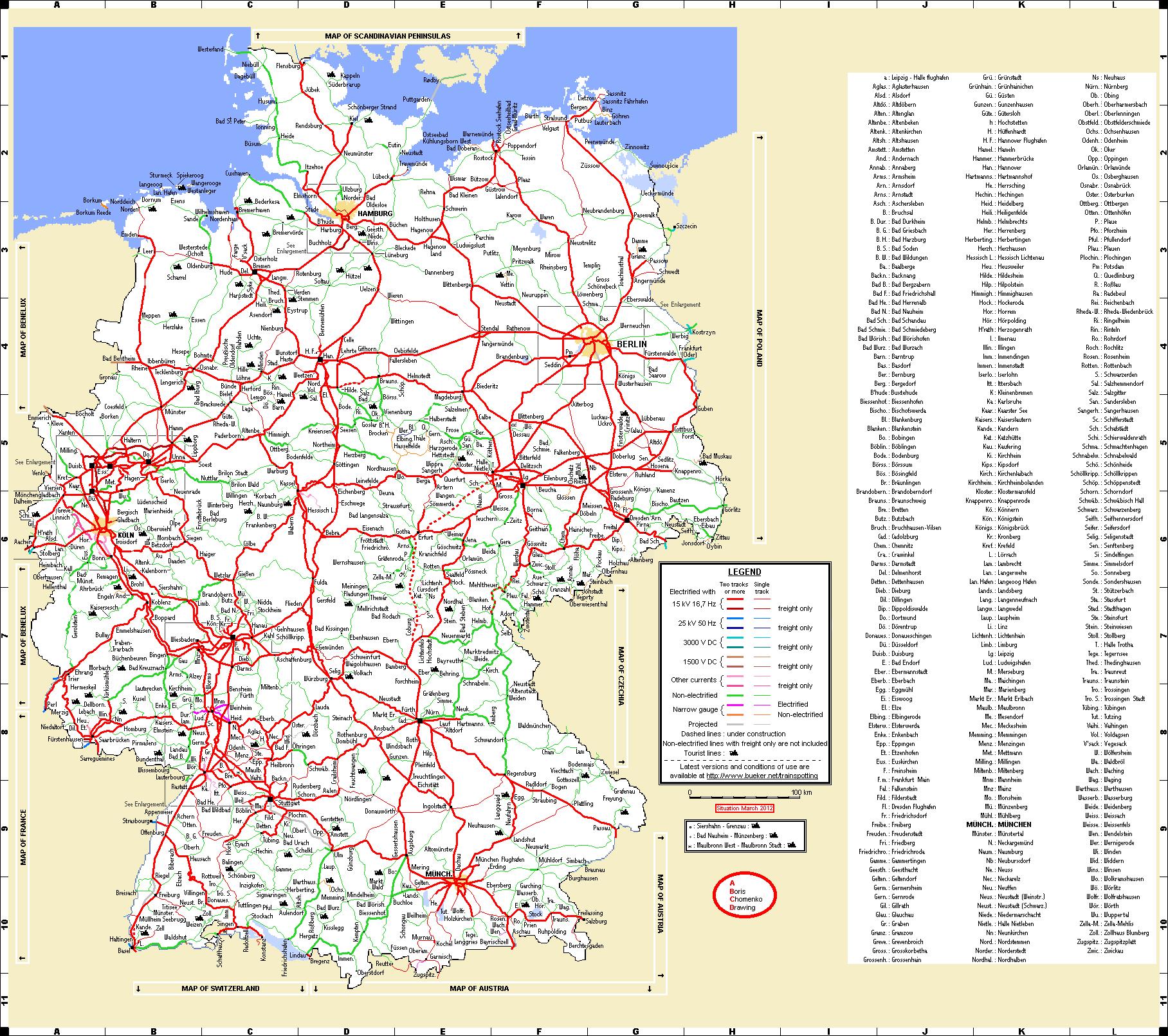 Hawk & Badger Railroad - Railroad Maps - Europe