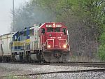 A 'Hockey Stick' leads a train east at Duplainville. May 21st, 2011