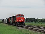 A CN southbound ambles through the countryside. Duplainville. June 25th, 2011
