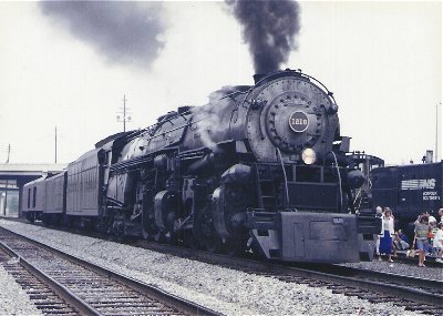 The biggest engine I ever worked on the mighty N&amp;W class A.  This is in Knoxville I can't remember the year, I was too tired!!!<br />Click on image to view full size