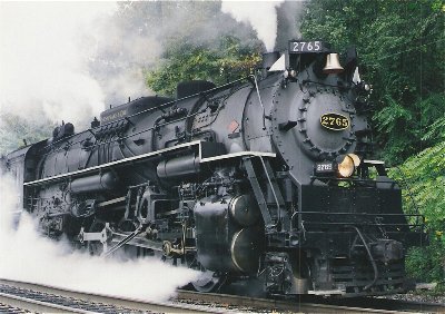 C&amp;O Berkshire No. 2785 in Harlan Kentucky, 1991<br />Click on image to view full size