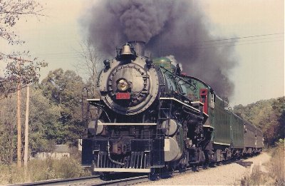 The first engine I ever ran No. 4501 shown here leaving Knoxville in October 1985<br />Click on image to view full size